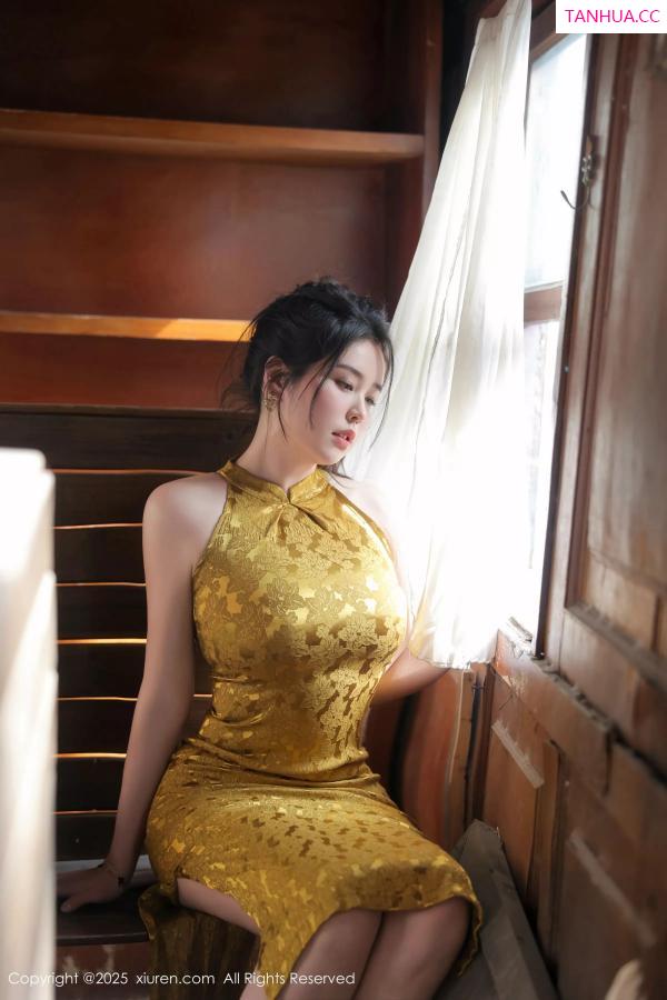   [XiuRen]高清写真图 2025.05.13 No.10269 林若凡F 黄色旗袍第5张图片